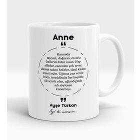 Kişiye Özel Anne Tasarımlı Kupa Bardak