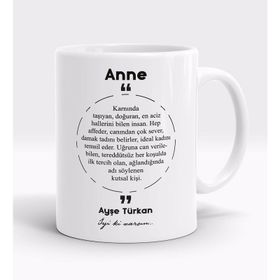 Kişiye Özel Anne Tasarımlı Kupa Bardak