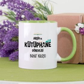Kişiye Özel Arşiv Ve Kütüphane Görevlisi-Yeşil Kupa Bardak