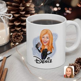 Kişiye Özel Assolist Karikatürlü Beyaz Kupa Bardak