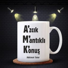 Kişiye Özel Azıcık Mantıklı Konuş Tasarımlı Beyaz Kupa Bardak