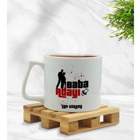 Kişiye Özel Baba Adayı Tasarımlı Middle Beyaz Model 3 Kupa