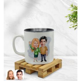 Kişiye Özel Baba Godfather Karikatürlü İçi Siyah Renkli Model 1 Kupa