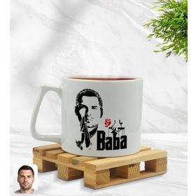 Kişiye Özel Baba Godfather Silüet Tasarımlı Middle Beyaz Model 1 Kupa