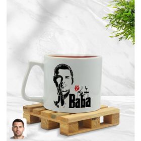 Kişiye Özel Baba Godfather Silüet Tasarımlı Middle Beyaz Model 1 Kupa