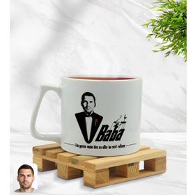 Kişiye Özel Baba Godfather Silüet Tasarımlı Middle Beyaz Model 6 Kupa