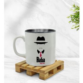 Kişiye Özel Baba Godfather Tasarımlı İçi Siyah Renkli Model 11 Kupa