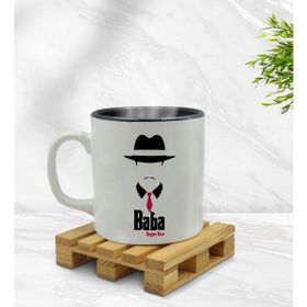 Kişiye Özel Baba Godfather Tasarımlı İçi Siyah Renkli Model 11 Kupa