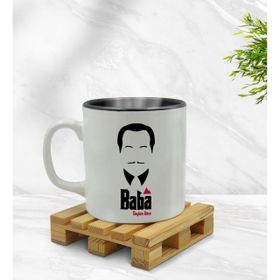 Kişiye Özel Baba Godfather Tasarımlı İçi Siyah Renkli Model 12 Kupa