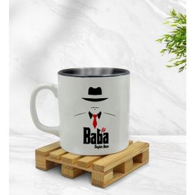 Kişiye Özel Baba Godfather Tasarımlı İçi Siyah Renkli Model 17 Kupa