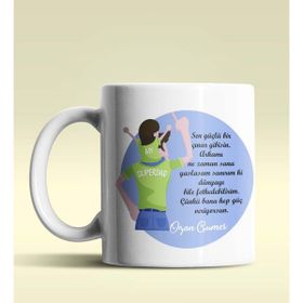 Kişiye Özel Babalar Günü Beyaz Kupa