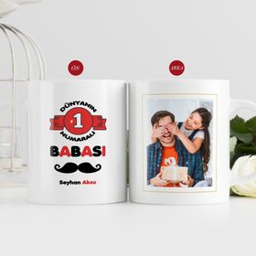 Kişiye Özel Babalar Günü Fotoğraflı Kupa