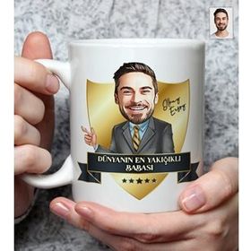 Kişiye Özel Babalar Günü Karikatürlü Kupa