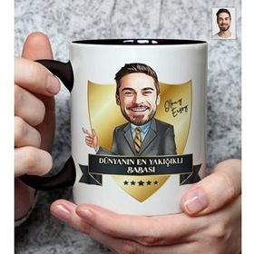 Kişiye Özel Babalar Günü Karikatürlü Kupa