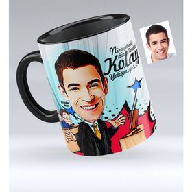 Kişiye Özel Bay Avukat Karikatürlü Siyah 3 Kupa Bardak