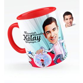 Kişiye Özel Bay Elektrik Mühendisi Karikatürlü Kırmızı 1 Kupa Bardak