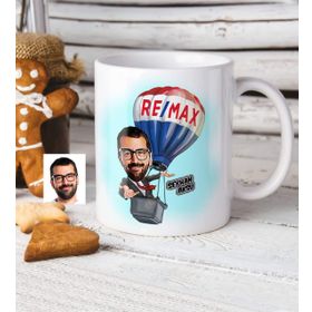 Kişiye Özel Bay Emlakçı Karikatür Beyaz Kupa Bardak