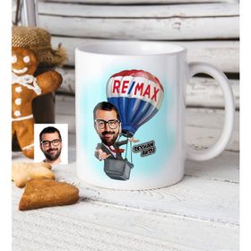 Kişiye Özel Bay Emlakçı Karikatür Beyaz Kupa Bardak