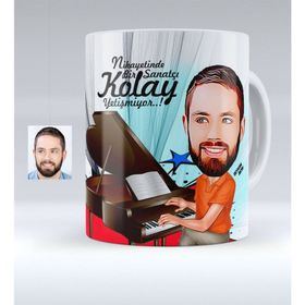 Kişiye Özel Bay Karikatürlü Beyaz Kupa Bardak