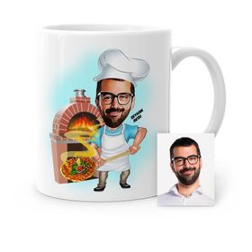 Kişiye Özel Bay Kebapçı Karikatür Beyaz 1 Kupa Bardak
