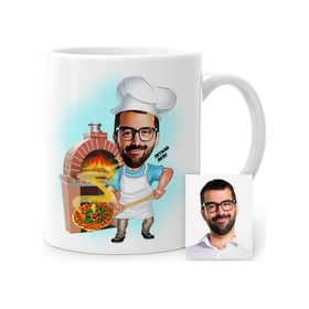 Kişiye Özel Bay Kebapçı Karikatür Beyaz 1 Kupa Bardak