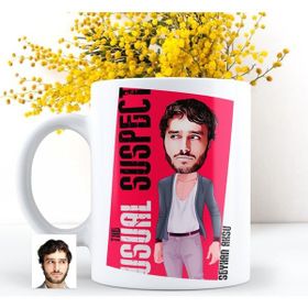 Kişiye Özel Bay Olağan Şüpheli Karikatürlü Beyaz Kupa Bardak