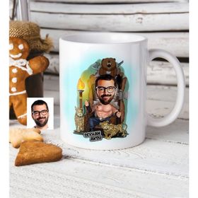 Kişiye Özel Bay Viking Karikatür Beyaz Kupa Bardak