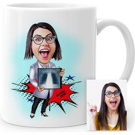 Kişiye Özel Bayan Radyolojist Karikatür Beyaz 1 Kupa Bardak