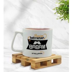 Kişiye Özel Benim Kral Babam Tasarımlı Middle Beyaz Model 1 Kupa