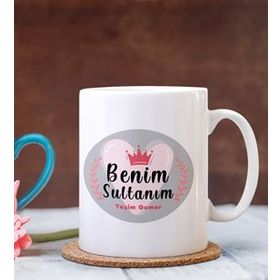 Kişiye Özel Benim Sultanım Tasarımlı Kupa