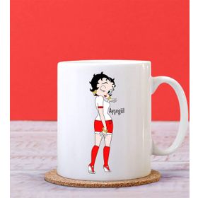 Kişiye Özel Betty Boop Tasarımlı Beyaz Kupa Bardak