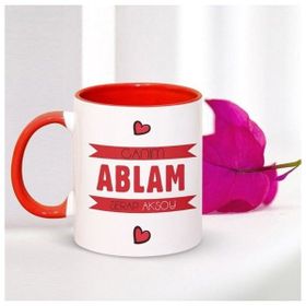 Kişiye Özel Canım Ablam Beyaz Kupa Bardak