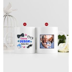 Kişiye Özel Canım Dedem Tasarımlı Fotoğraflı Kupa