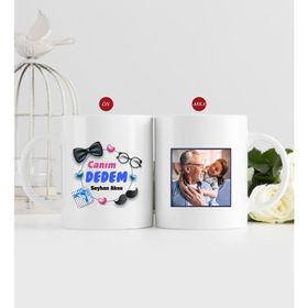 Kişiye Özel Canım Dedem Tasarımlı Fotoğraflı Kupa