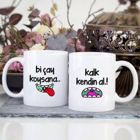 Kişiye Özel Çay Koysana İkili Kupa Bardak