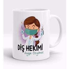 Kişiye Özel Diş Hekimi Tasarımlı Kupa Bardak