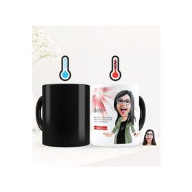 Kişiye Özel Dost Karikatürlü Sihirli Kupa Bardak