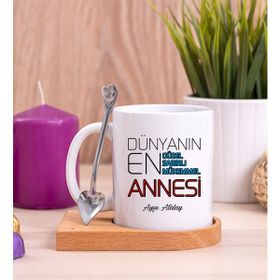 Kişiye Özel Dünyanın En İyi Annesi Beyaz Kupa