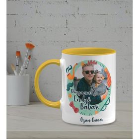 Kişiye Özel Dünyanın En İyi Babası Sarı Kupa