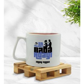 Kişiye Özel En Yakışıklı Baba Adayı Tasarımlı Middle Beyaz Model 1 Kupa