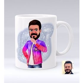 Kişiye Özel Erkek Animasyon Karikatürlü Beyaz Kupa Bardak