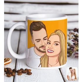 Kişiye Özel Erkek Fırın Ustası Karikatürlü Beyaz Kupa