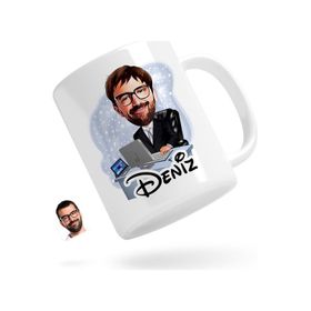 Kişiye Özel Erkek Genel Müdür Karikatürlü Beyaz Kupa Bardak