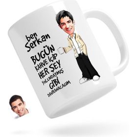 Kişiye Özel Erkek Her Şey Yolundaymış Gibi Karikatürlü Beyaz Kupa
