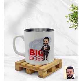 Kişiye Özel Erkek Karikatürlü Siyah Kupa Bardak