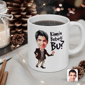Kişiye Özel Erkek Kimin Bebeği Bu Karikatürlü Beyaz Kupa