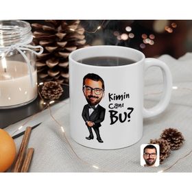 Kişiye Özel Erkek Kimin Canı Bu Karikatürlü Beyaz Kupa Bardak