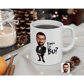 Kişiye Özel Erkek Kimin Eşi Bu Karikatürlü Beyaz Kupa Bardak