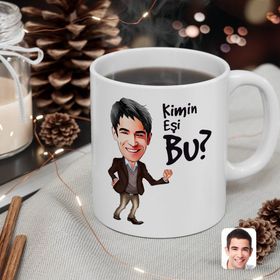 Kişiye Özel Erkek Kimin Eşi Bu Karikatürlü Beyaz Kupa Bardak