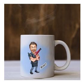Kişiye Özel Erkek Kuaför Karikatürlü Kupa Bardak